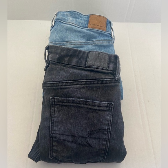 American Eagle women's 6 high/super high distressed jeggings 2 pair bundle EUC - Picture 1 of 7